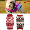 thumbnail image 3 of Pet Clothes Snowflake Deer Pattern All-match Good Elasticity Knitted Pet Dog Sweater Outfit for Christmas, 3 of 8