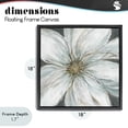 thumbnail image 4 of Stupell Industries Transitional Large White Flower Closeup Black Floating Frame Canvas Art, 18 x 18, by Carol Robinson, 4 of 8