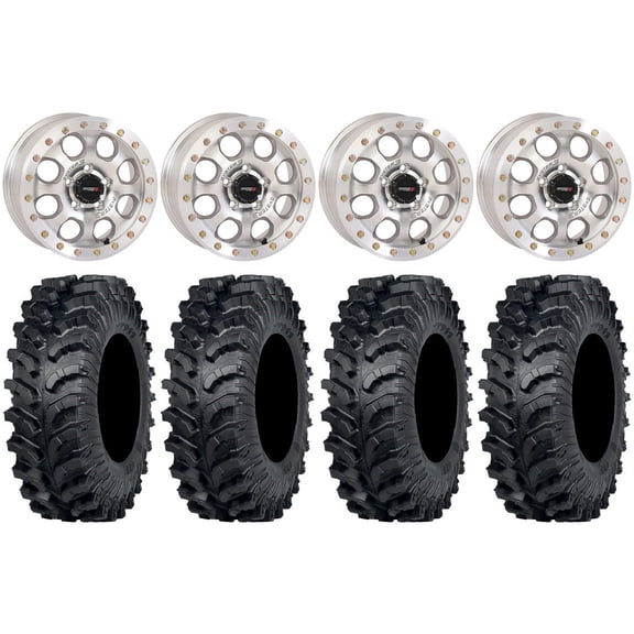 System 3 SB-7 15" Wheels Mh (6 1) 32" MT911 Tires Polaris RZR Turbo R & Pro R Ranger 1500 Xpedition