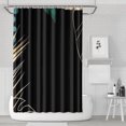 thumbnail image 1 of Rideaux de Douche Réutilisables Style Bohème Moderne Mi-Siècle Esthétique, Doublure de Rideau de Douche en Polyester Chic Contemporain, Ensemble de Rideaux de Douche avec Encliquetage, 72x72 Pouces, 1 of 4