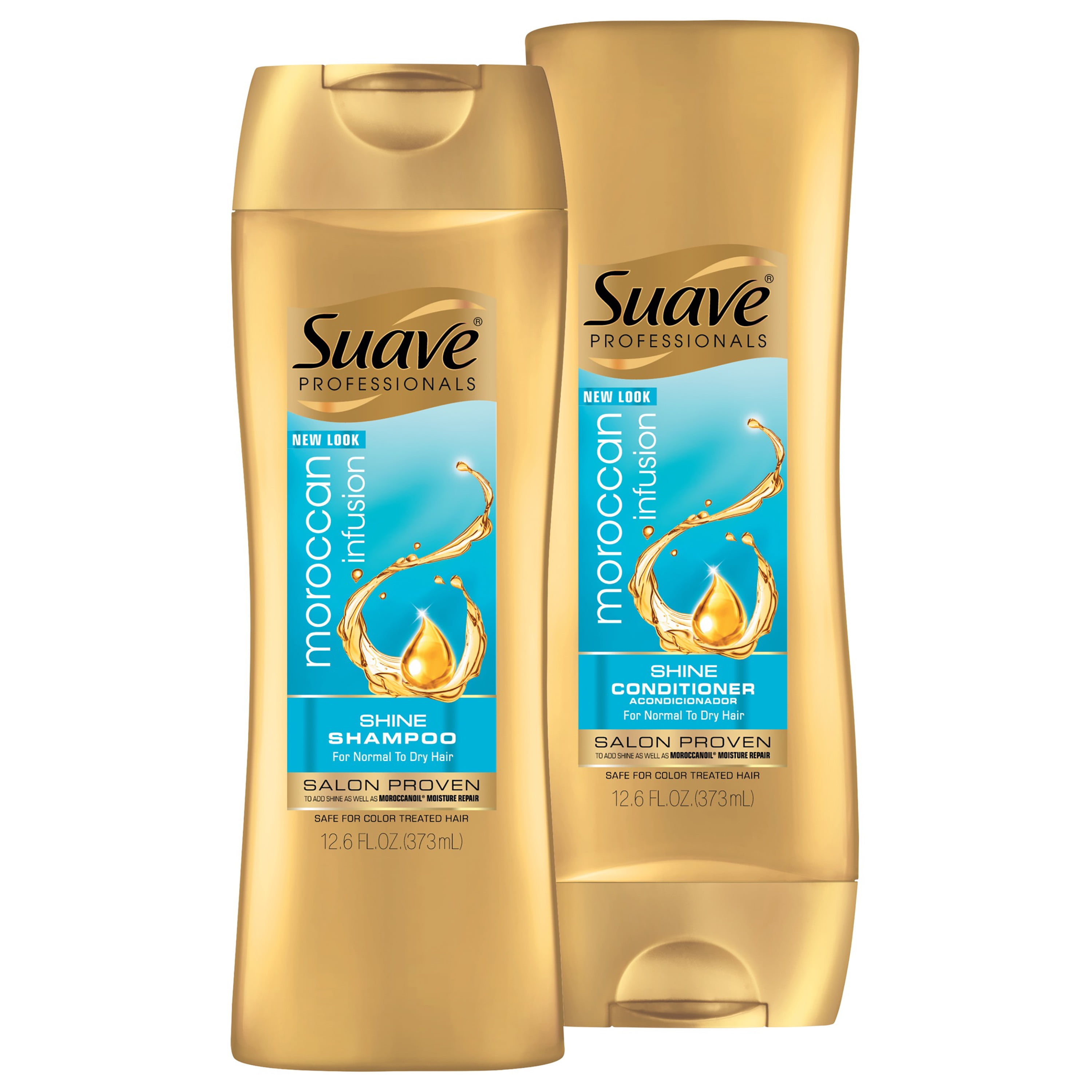 2 Pack Suave Professionals Moroccan Infusion Shine Shampoo 28 Oz