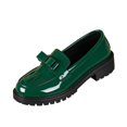 thumbnail image 2 of Willtoo Women's Chunky Heel Loafers Fashion Metal Buckle Comfort Round Toe Anti-Slip Lug Sole Platform Slip On Loafers Casual Work Business Dress Shoes, 2 of 5