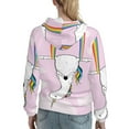 thumbnail image 7 of Salouo Aerial Yoga for Unicorn Pattern Hoodie Sweatshirts for Women, Autumn Pullover Hoodie Workout Sweat Women's Long Sleeve Preppy Sweatshirts-Small, 7 of 7