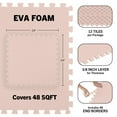thumbnail image 2 of Stalwart 48sqft Foam Floor Tiles - Soft Nontoxic Baby Play Mat, Pink, 2 of 6