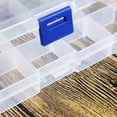 thumbnail image 4 of Allume Jewelry Organizer, Small Plastic Jewelry Box(10 grids) with Movable Dividers Earring Storage Containers Clear, 4 of 6