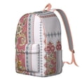 thumbnail image 2 of Paisley Detailed Boho Backpack - Artisan Look for Mass Lecture Halls, Provides Quick Access to Essentials, Gift for the Student Who Appreciates Design, 2 of 5