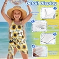 thumbnail image 6 of Xoenoiee Sunflower Bee Print Girls Swimsuits Halter One Piece Bathing Suit with Cover Up Skirt Adjustable Strap Teen Girl Swimsuit Swimwear Set, Size 7-8 Years, 6 of 7