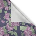thumbnail image 4 of Ambesonne Vintage Floral Valance Pack of 2, Lilac Flowers Garden, 54"X12", Dark Indigo and Pale Fuchsia, 4 of 5