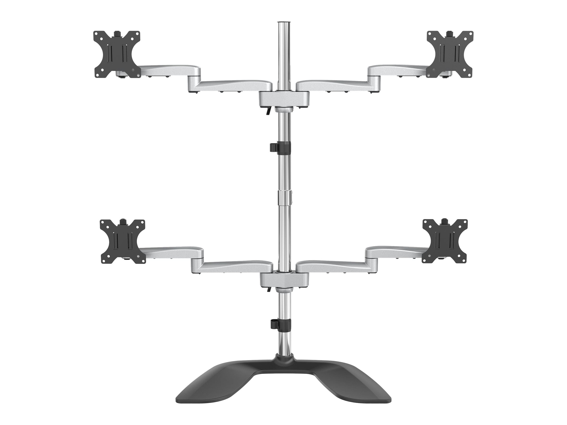 Increase productivity and free up workspace, by mounting four monitors ...