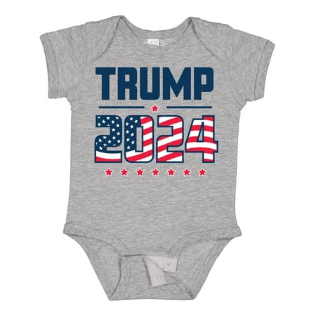 

Inktastic Trump 2024 Election Flag Gift Baby Boy or Baby Girl Bodysuit