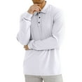 thumbnail image 3 of Jalioing Men's Long Sleeve Golf Shirt Collared Ribbed Casual T Shirt Business Dressy Solid Color Tops, 3 of 6