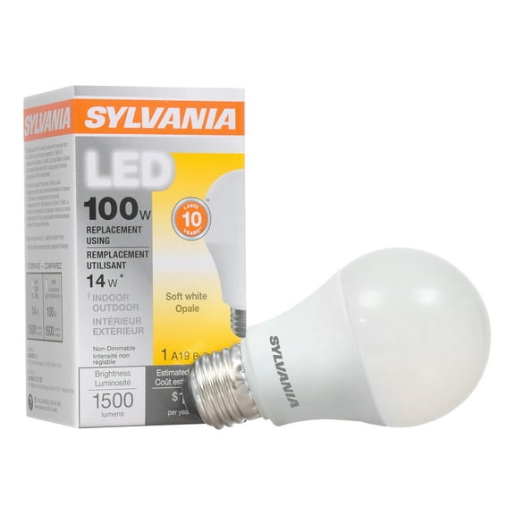 Sylvania LED Light Bulb, 100W Equivalent, A19, Soft White