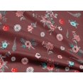 thumbnail image 4 of oneOone Rayon Maroon Fabric Florals Sewing Material Print Fabric By The Yard 56 Inch Wide, 4 of 4
