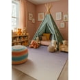 thumbnail image 2 of Rug Branch Kids Modern Minimalist Abstract Purple Cream Indoor Soft Area Rug - 6x9, 2 of 8