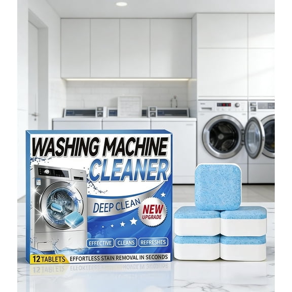 24pc Powerful Washing Machine Cleaning Tablets, Active Washer Cleaner Tablets For Front Load HE Washer, Efficient Washing Machine Cleaner For Home Laundry Room