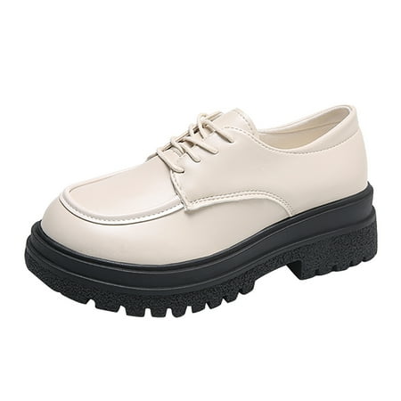 

ASEIDFNSA Women S Slippers With Arch Support Comfortable Boots for Women Fashion Women Artificial Leather Solid Color Autumn Thick Sole Square Heels Lace Up Short Booties Round Toe Shoes