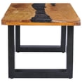 thumbnail image 3 of vidaXL Coffee Table 39.3"x19.6"x15.7" Solid Teak Wood and Polyresin, 3 of 11