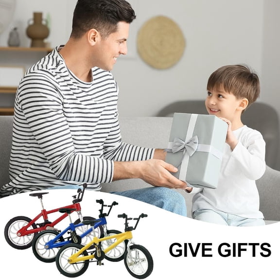 QHUDLV Mini Finger Bikes, Miniature Mountain Bike Model, Bicycle Toys Ornament,Desktop Alloy Vehicles Diecast Collection Gifts Racing Toys Mountain Bike Simulation Toy for Christmas Home Decor