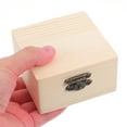 thumbnail image 4 of WHAMVOX Small Wooden Jewelry Box for DIY Painting Square Craft Box with Lid Decorative Storage Wooden Chest for Jewelry Keepsakes, 4 of 8