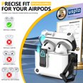 thumbnail image 2 of Funda para AirPods de cuarta generación RFUNGUANGO, protección contra caídas, blanca, 2 of 6
