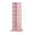 thumbnail image 6 of PORKISS 7-Layer Rotating Shoe Cabinet, Modern Tall Shoe Rack with Open Storage Space Hold 28 Paris shoes, Freestanding 360 Rotating Shoe Rack Tower, Round ShoeRack for Home, Pink, 6 of 6
