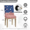 thumbnail image 6 of Xoenoiee Star American Flag Print Dining Room Chair Covers, Stretch Jacquard Parson Chairs Slipcovers 4th of July Decor Removable Washable Chair Seat Protectors for Home, Kitchen, Banquet, 1 Set, 6 of 7