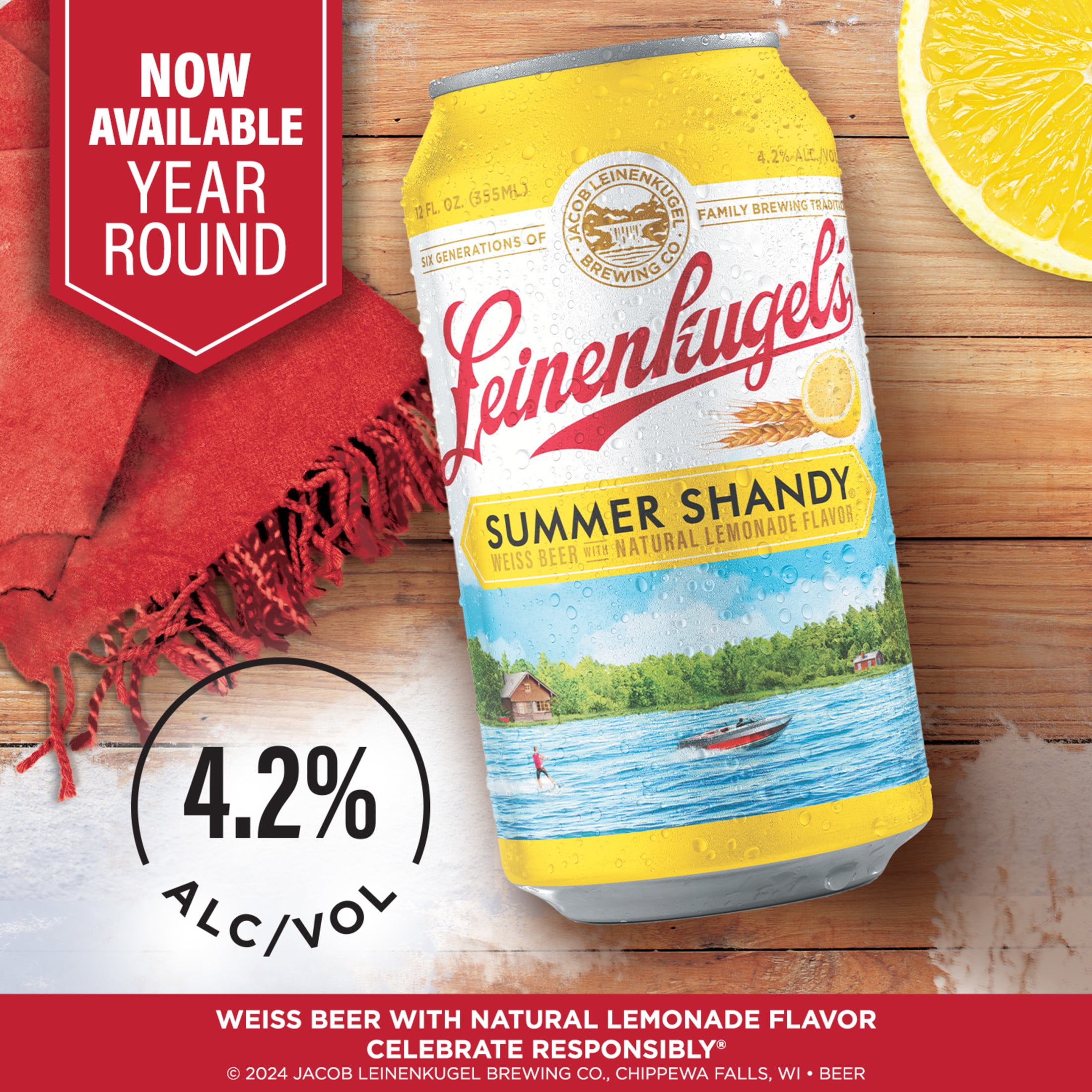 Leinenkugel's Summer ShandyCraft Beer, 12 Pack, 12 fl oz Glass