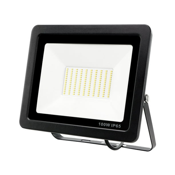 Foco LED de 100 W con detector de movimiento, blanco frío 6500 K, foco LED para exterior con detector, lámpara de seguridad IP65, ideal para alumbrado público, garaje, pasillo y jardín [Clase energéti