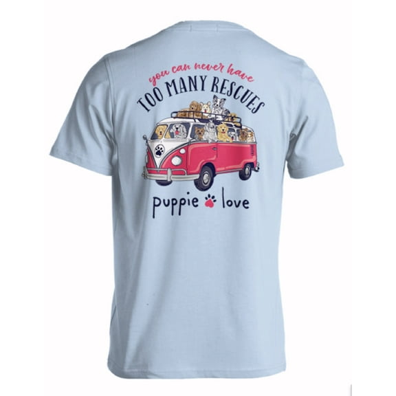 Puppie Love Dog You Can Never Have Too Many Rescues Short Sleeve T-Shirt