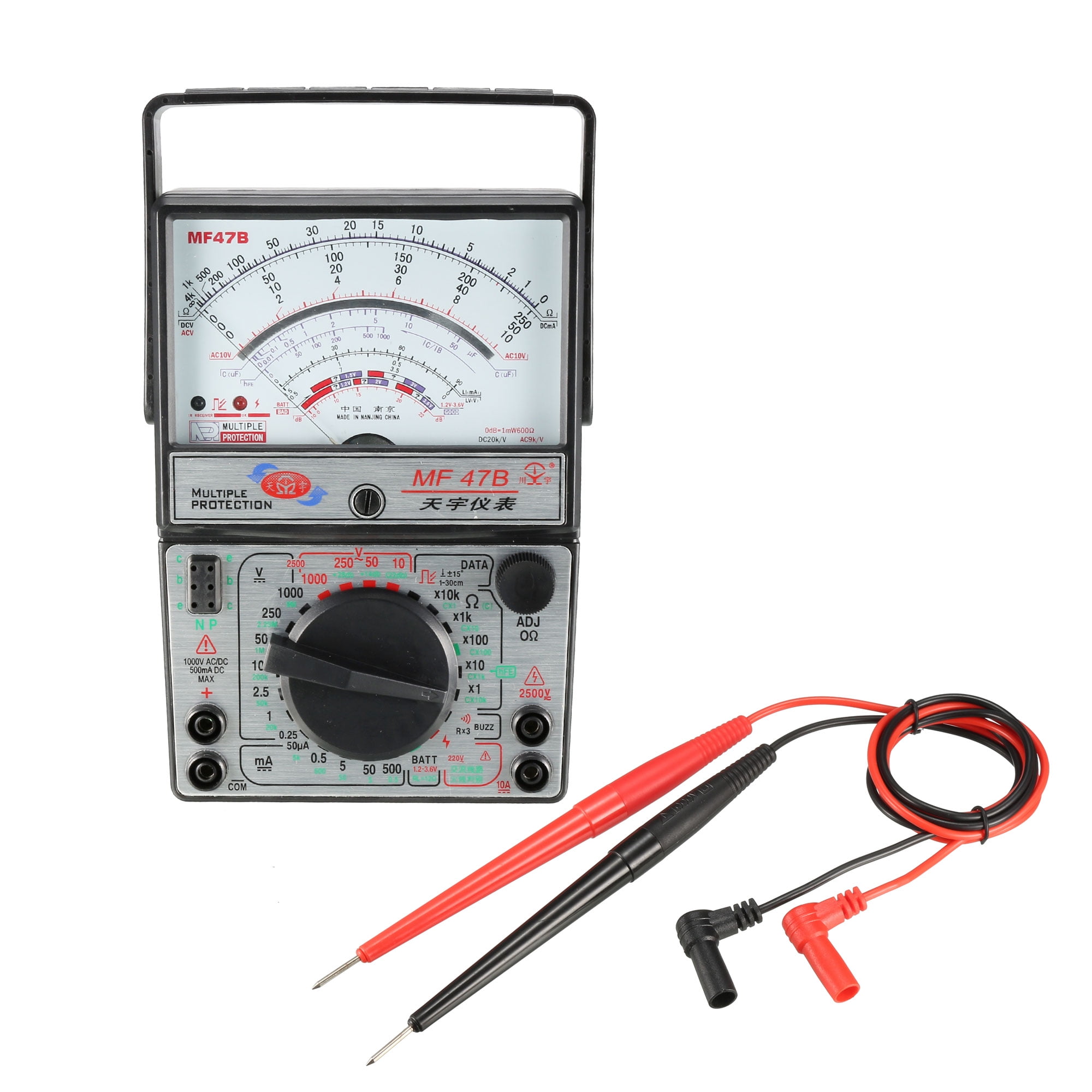 Details about   Analogue Meter Multimeter Multitester Fuse Diode Protection DC & AC AAA Battery 