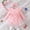 Pink, variant on 6-9 Months Newborn Baby Girl Princess Dress Outfits Infant Long Sleeve Romper Dress with Headband Set Infant Fall Winter Clothes Pink
