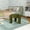 Moss Green Boucle, variant on Hugoo 20.5" Round Fully Upholstered Ottoman Moss Green Boucle