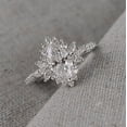 thumbnail image 4 of Cora Jewellery 1CT Art Deco Marquise Moissanite Engagement Ring For Women, 14K White Gold, 4 of 5