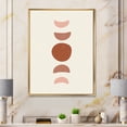 thumbnail image 2 of Designart 'Minimal Moon Phases On White' Modern Framed Canvas Wall Art Print, 2 of 5