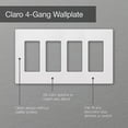 thumbnail image 2 of Placa de Pared Lutron CW-4-WH Cubierta Sin Tornillos Blanca de 4 Módulos, 2 of 6