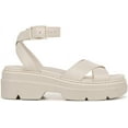 thumbnail image 2 of Naturalizer Womens Darry Leather Ankle Strap Platform Sandals Satin Pearl Leather 11M, 2 of 5