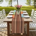 thumbnail image 4 of Table Runners 108 Inches Long Dress Scarves, Western Barn Door Farmhouse Coffee/Dining/Kitchen Table Runner for Living Room, Country Farmhouses Wooden Grain Brown 13x108 Inch, 4 of 9