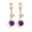 Amethyst, variant on New Women's 0.8cm Long 0.75cm Wide Silver Heart Sapphire Earring Great Valentine's Day Gifts