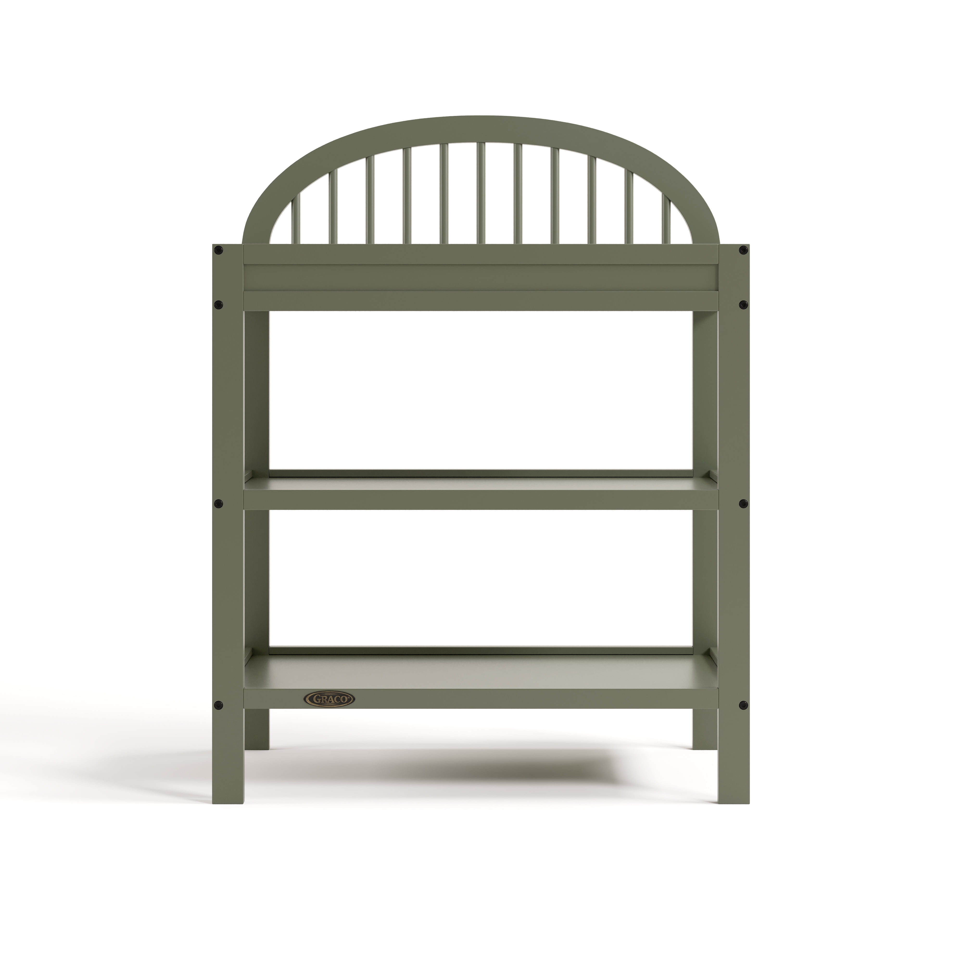 Graco Olivia Infant Wood Changing Table with Changing Pad, Olive