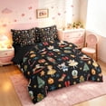 thumbnail image 2 of Manfei Festive Nutcracker 7-Piece King Bedding,Christmas Tree Gingerbread Men King Bed in a Bag,Black Red,Black Reversible, 2 of 6