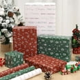 thumbnail image 5 of Christmas Wrapping Paper Roll - Red Green White Gift Wrapping Paper for Xmas,Birthday,Seasonal Winter Holiday Party - 3 Mini Roll -17in x 120in Per Roll(42.3 sqft), 5 of 14