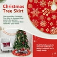 thumbnail image 7 of DeckTheHalls Christmas Tree Skirt 36 Inch, Snowflake Round Red Tree Skirt, Christmas Tree Skirts for Christmas Party and New Year Party, Xmas Tree Skirt Cover for 4-6ft Christmas Tree Decoration, 7 of 7