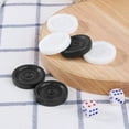 thumbnail image 5 of 30Pcs/Set Plastic Black White Checkers Backgammon Chess Pieces with Two Dices, 5 of 10