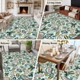 thumbnail image 5 of 5'x8' Area Rugs, Boho Sage Green Floral Indoor Outdoor Area Rug for Living Room Bedroom, Farmhouse Botanical Vintage Paisley Flower Washable Bathroom Rugs Kitchen Floor Carpet Mats Home Decor, 5 of 8