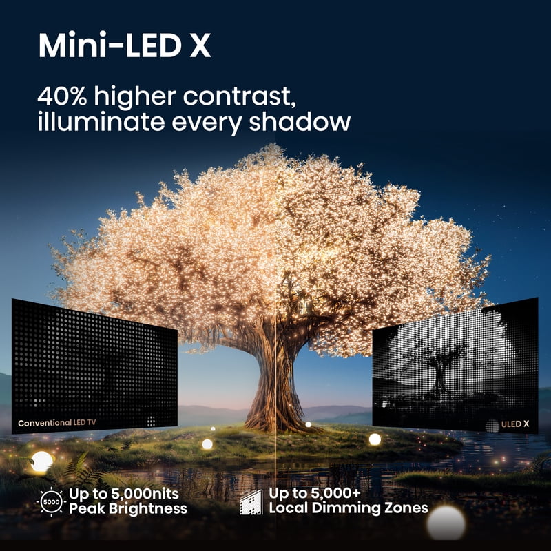 Hisense 75" Class U9 Series Mini-LED ULED 4K UHD Google Smart TV (75U9N) front and back view