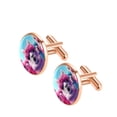 thumbnail image 2 of Alpaca Elegant Silver Men's Cufflinks Suitable for Formal Attire Made of Stainless Steel Ideal for Weddings and Business Meetings, 2 of 6