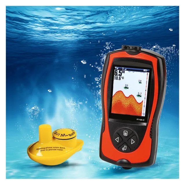 Portable Fish Finder Depth Wireless Sonar Depth Sounder for Sea/River/Lake Fishing Fish Finder