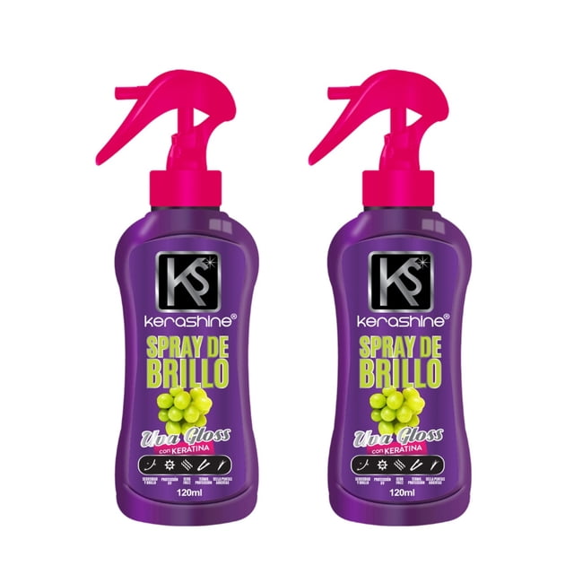 KERASHINE SÍLICA SPRAY DE BRILLO UVA GLOSS 120 ML-2 PZ Kerashine silica glos