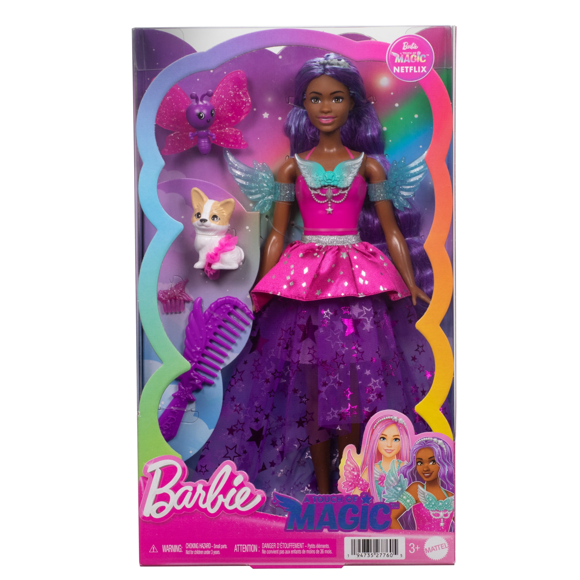 Barbie, Doll with 2 Fantasy Pets, Long Hair - Walmart.com