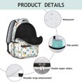 thumbnail image 3 of Pioneer Flower Floral Print Pattern Backpack for School, Cute School Bag with Adjustable Shoulder Straps and Padded Back, 15.3"x11"x7.1", 3 of 3